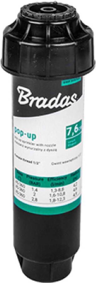 Bradas Pop-up sproeier 7 6cm Incl. nozzle 360° 4 9 meter Sprinkler