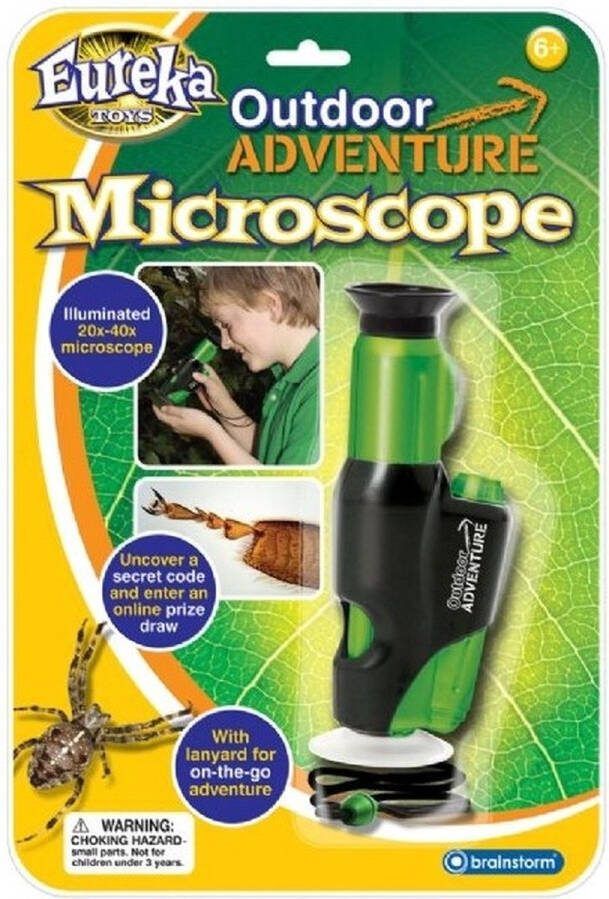 Brain Storm Brainstorm Outdoor Adventure Microscope Draagbare Microscoop -Kindermicroscoop 100X-450X Microscoop voor kinderen Laboratorium Educatief Speelgoed voor uw Kind Kinder microscoop