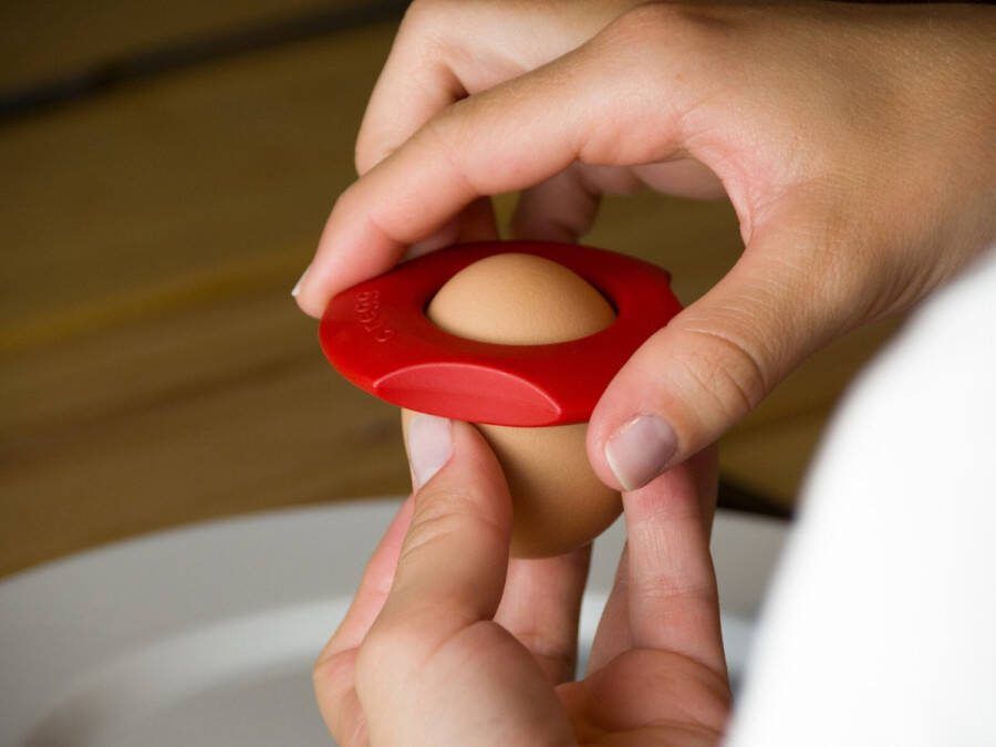 Brainstream Cregg eiersnijder eierdopje en servetring geel