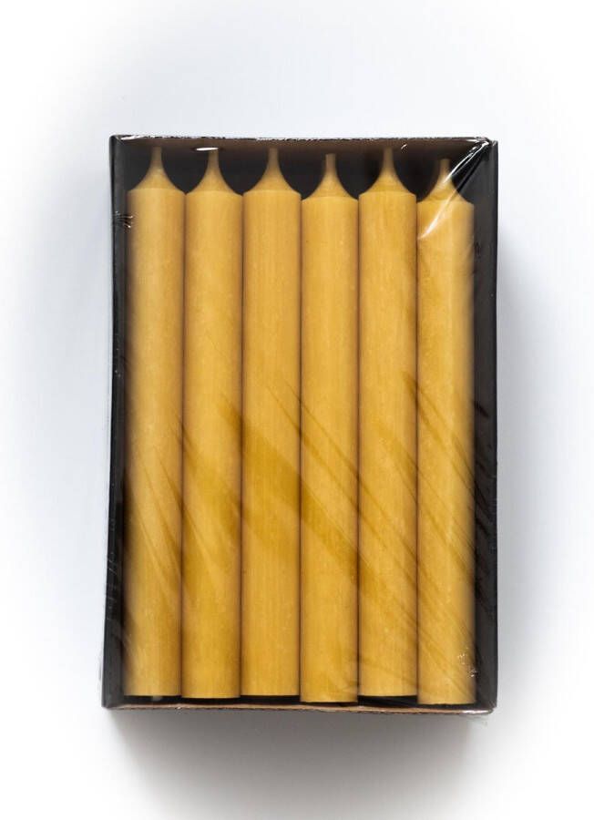 Branded by Dinerkaarsen Kaarsen 19.5 cm Natur Oker geel 18 stuks