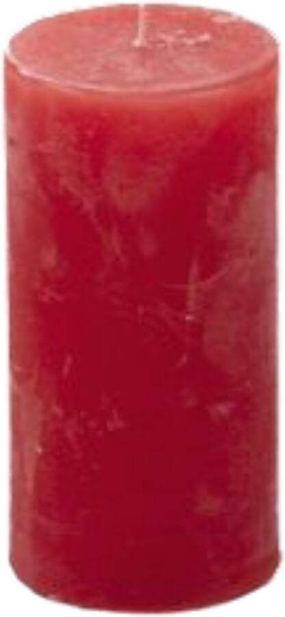 Branded by Kaarsen 'Pillar' (Ø5cm x 10cm) Post Red (set van 9)