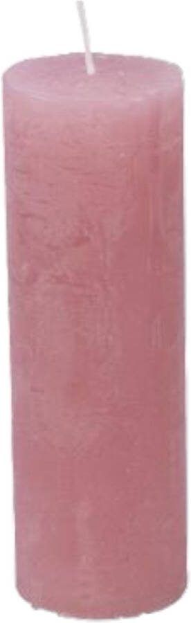 Branded by Kaarsen 'Pillar' (Ø5cm x 15cm) Antique Pink (set van 9)