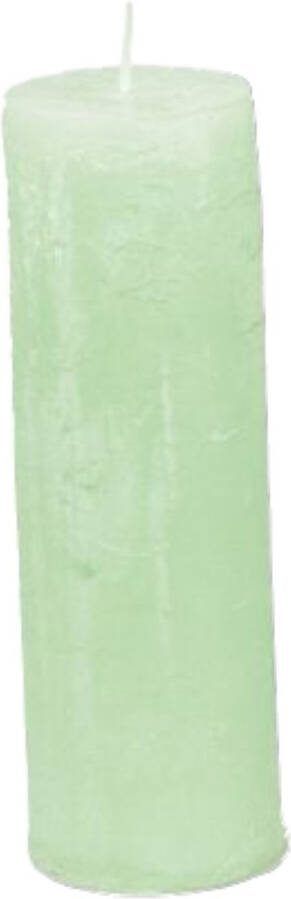 Branded by Kaarsen 'Pillar' (Ø5cm x 15cm) Light Green (set van 9)
