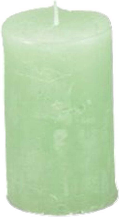 Branded by Kaarsen 'Pillar' (Ø5cm x 8cm) Light Green (set van 9)