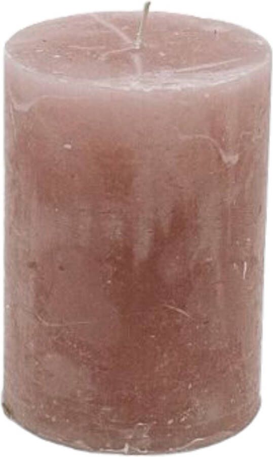 Branded by Kaarsen 'Pillar' (Ø7cm x 10cm) Antique Pink (set van 6)