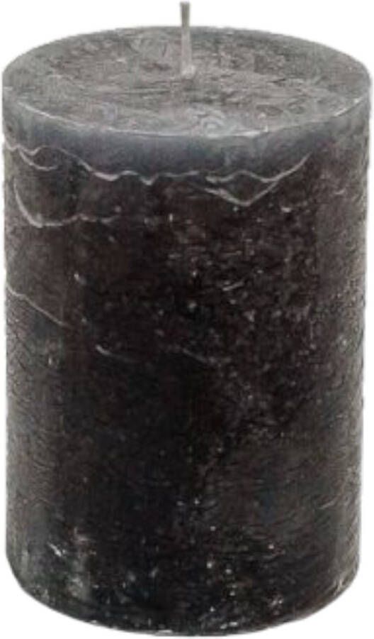 Branded by Kaarsen 'Pillar' (Ø7cm x 10cm) Dark Grey (set van 6)