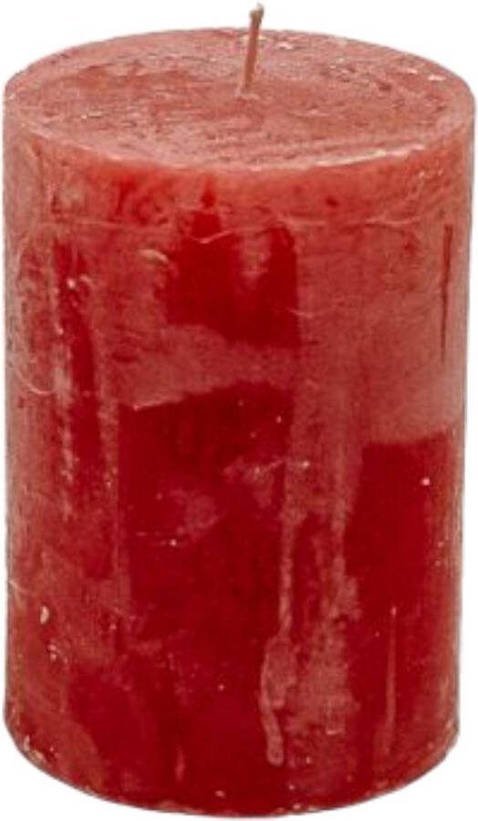 Branded by Kaarsen 'Pillar' (Ø7cm x 10cm) Post Red (set van 6)