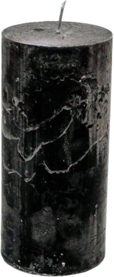 Branded by Kaarsen 'Pillar' (Ø7cm x 15cm) Black (set van 6)