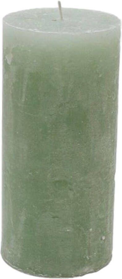 Branded by Kaarsen 'Pillar' (Ø7cm x 15cm) Light Green (set van 6)