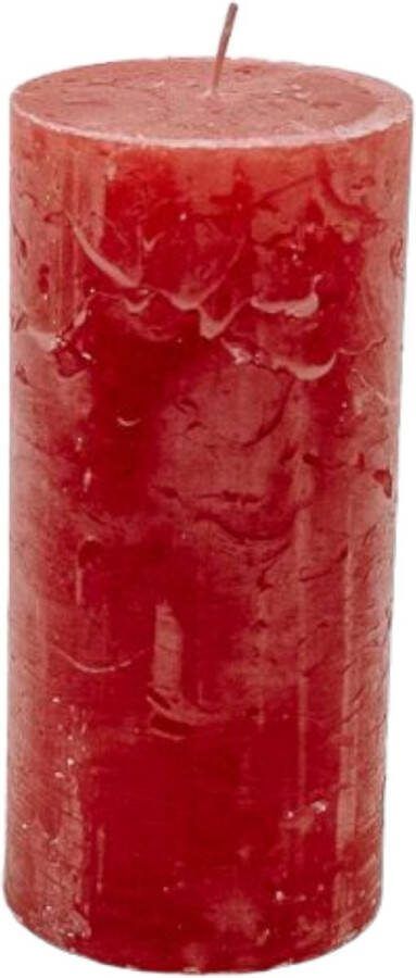 Branded by Kaarsen 'Pillar' (Ø7cm x 15cm) Post Red (set van 6)