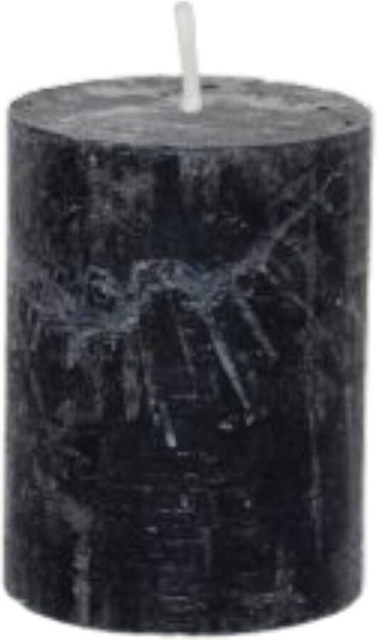 Branded by Kaarsen 'Pillar' (Ø7cm x 8cm) Black (set van 6)
