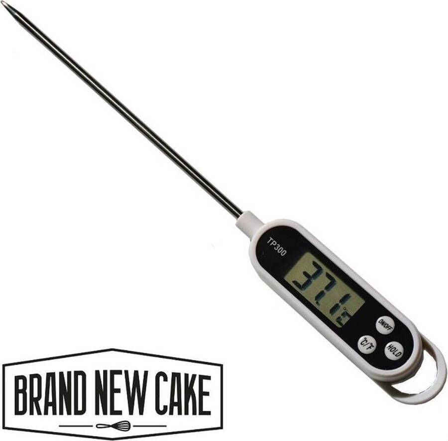BrandNewCake Digitale Keukenthermometer -50° tot 300° C RVS Pen Voedselthermometer Vleesthermometer Inclusief Batterij
