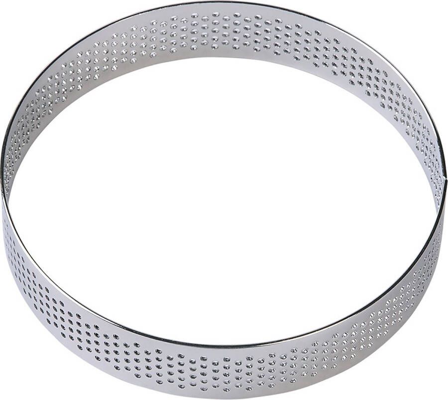 BrandNewCake Taartring RVS Geperforeerd Ø10x2cm Kookring Bakring