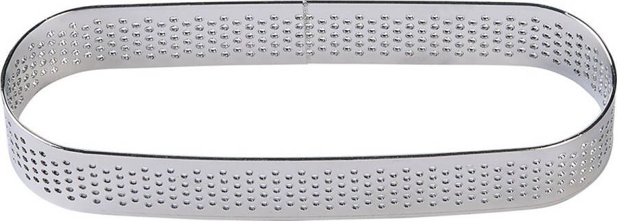 BrandNewCake Taartring RVS Ovaal Geperforeerd 12x3 5x2cm Kookring Bakring
