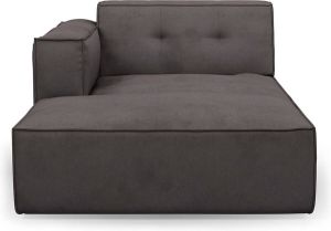 Brandon modulaire Hoekbank Links Suede Zwart Rivièra Maison