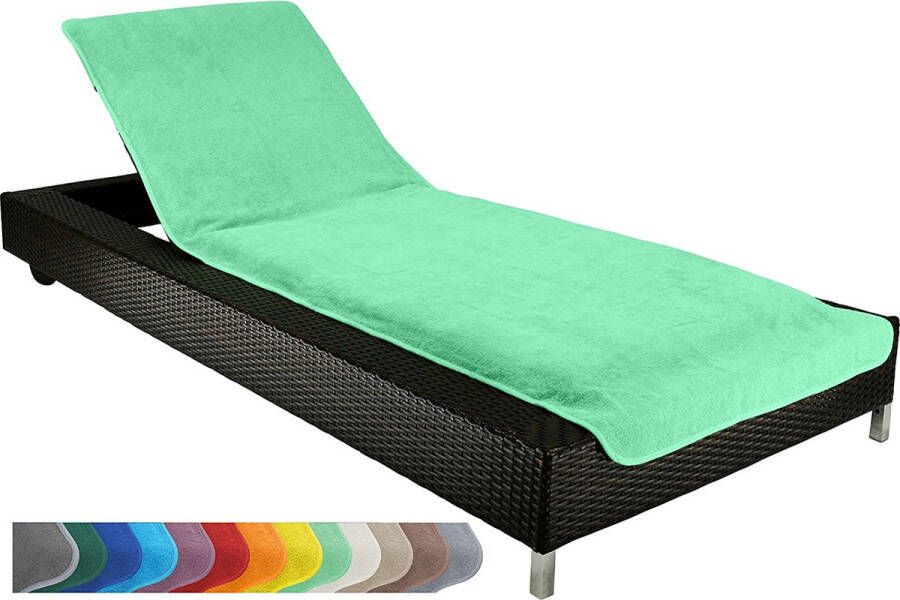 Brandseller Beschermhoes voor ligbed of strandstoel badstof 100% katoen ca. 75 x 200 cm