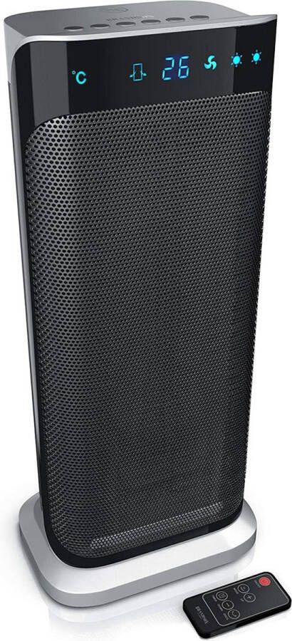 Brandson Verwarming met afstandsbediening keramische ventilatorkachel badkamer energiebesparend stil snelle verwarming met oscillatiefunctie 2 x warmtestanden timer verwarming heater GS-gecertificeerd