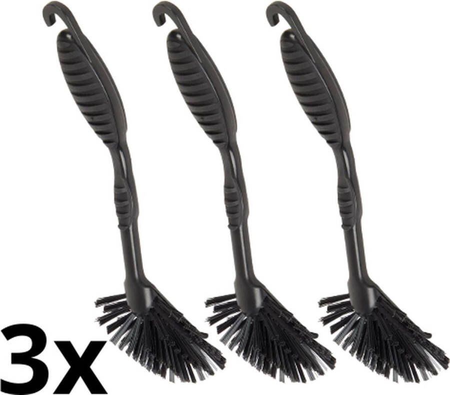 Brash Afwasborstel Afwasborstels Zwart 3 Stuks Afwasborstels Set afwasborstels Zwart