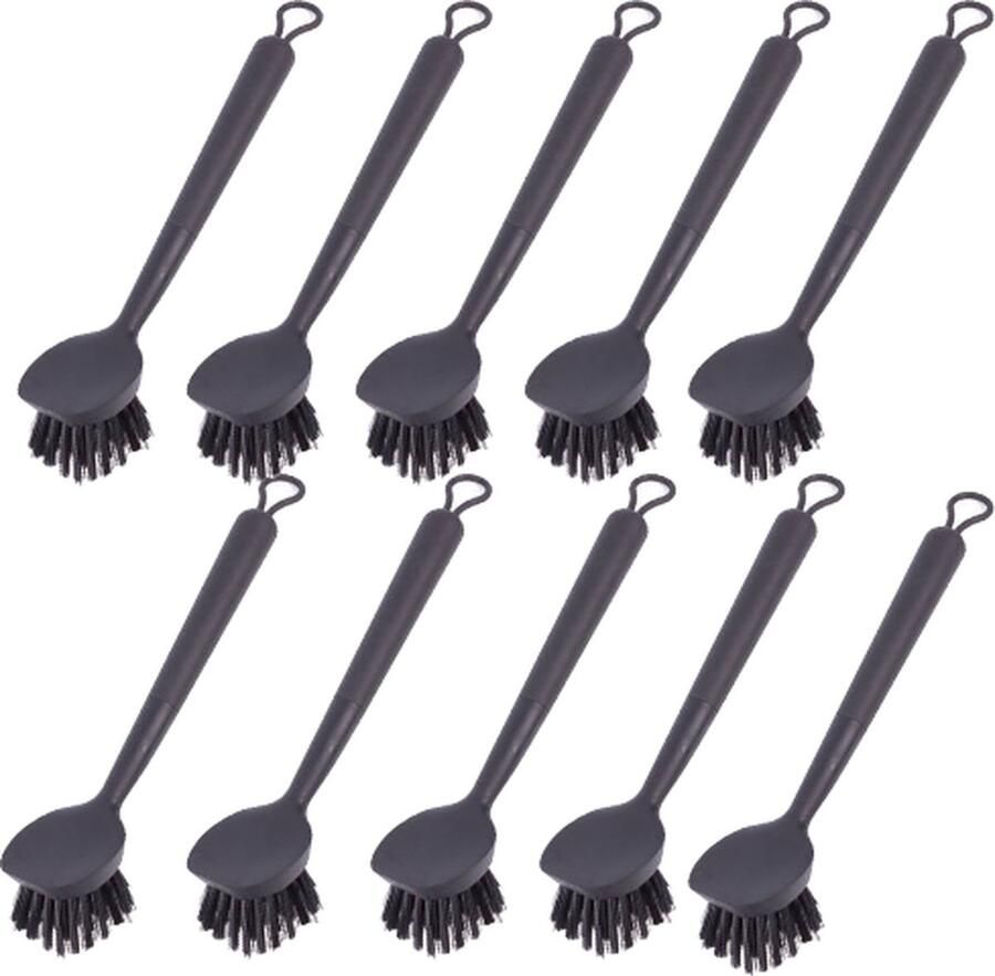Brash Afwasborstel Afwasborstels Zwart 10 Stuks Afwasborstels Set afwasborstels incl ophang lus