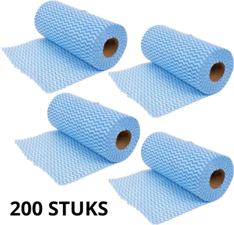 Brash Schoonmaakdoekjes Poetsdoeken Schoonmaakdoekjes op rol 200 stuks Vaatdoek Wegwerp Handdoek Reinigingsdoekjes