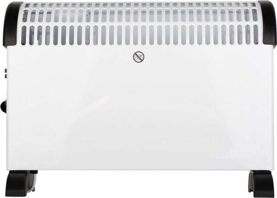 Brasq Convector Kachel CH300 Elektrische kachel wit tot 2000 Watt 3 standen met Turbofunctie Timer tot 20M2