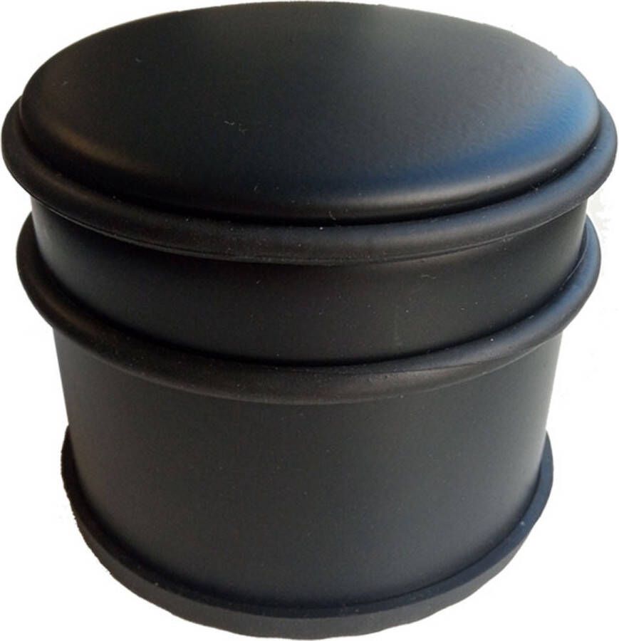 Brasq Deurstopper RVS Set van 2 Voor binnen en buiten 1 1kg Deurbuffer Zwart ⌀9 x 7 5 cm
