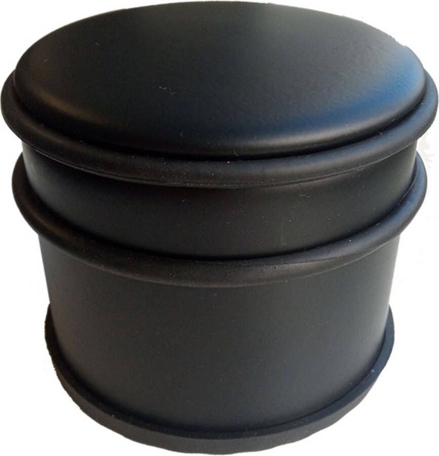 Brasq Deurstopper Set van 6 Voor binnen en buiten 1 1kg Deurbuffer Zwart ⌀9 x 7 5 cm