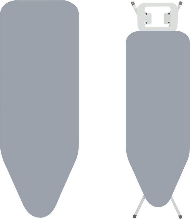 Brasq Strijkplankhoes IBC Strijkplankovertrek Grijs 123 x 46 CM Universeel Complete Set