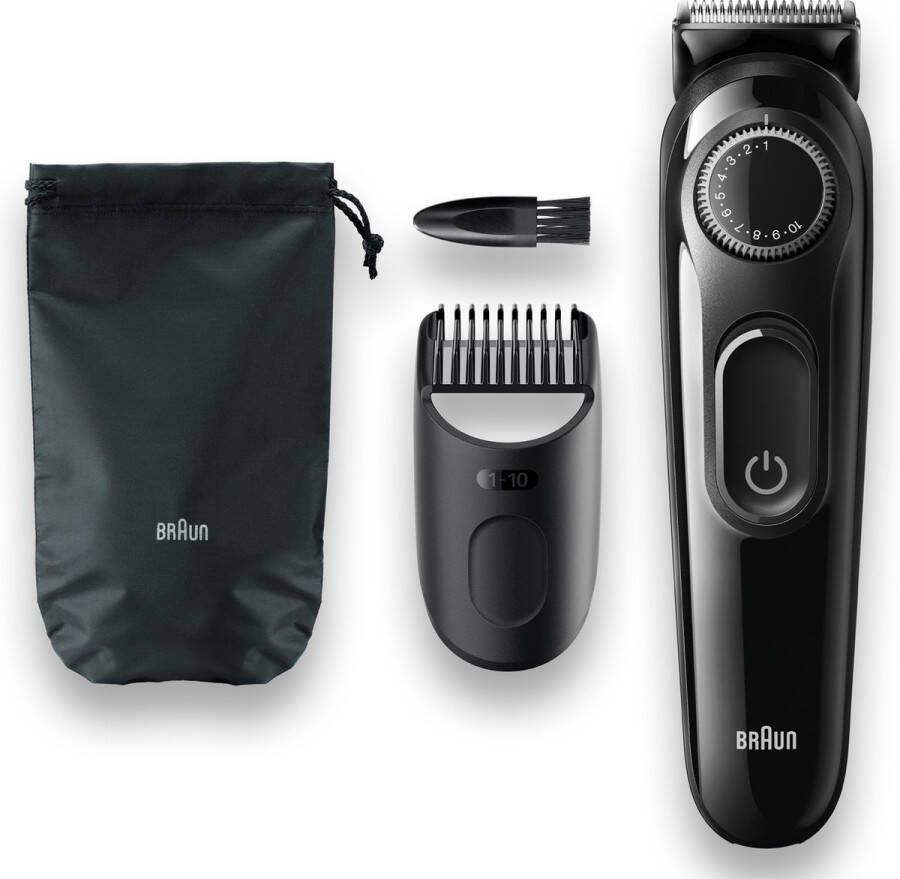 Braun Baardtrimmer 3 BT3324 Baardtrimmer Voor Mannen Haartrimmer Voor Gezicht Haar