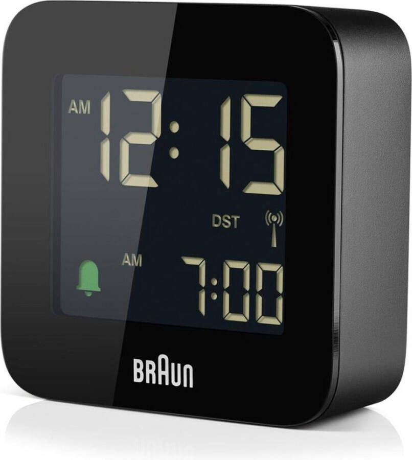 Braun BC08B-DCF Wekker Digitaal Reis Radiogestuurde tijdsaanduiding Zwart