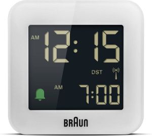 Braun BC08W-DCF Wekker Digitaal Reis Radiogestuurde tijdsaanduiding Wit