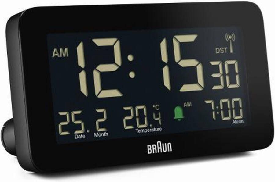 Braun BC10B-DCF Wekker Digitaal Radiogestuurde tijdsaanduiding Zwart