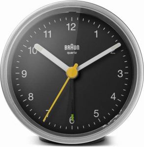 Braun BC12SB Wekker Analoog Stil uurwerk Zwart Zilverkleurig