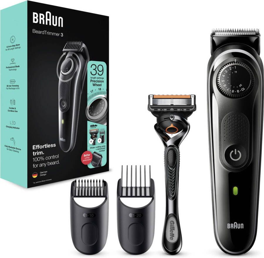 Braun BeardTrimmer 5 BT3342 Zwart Grijs