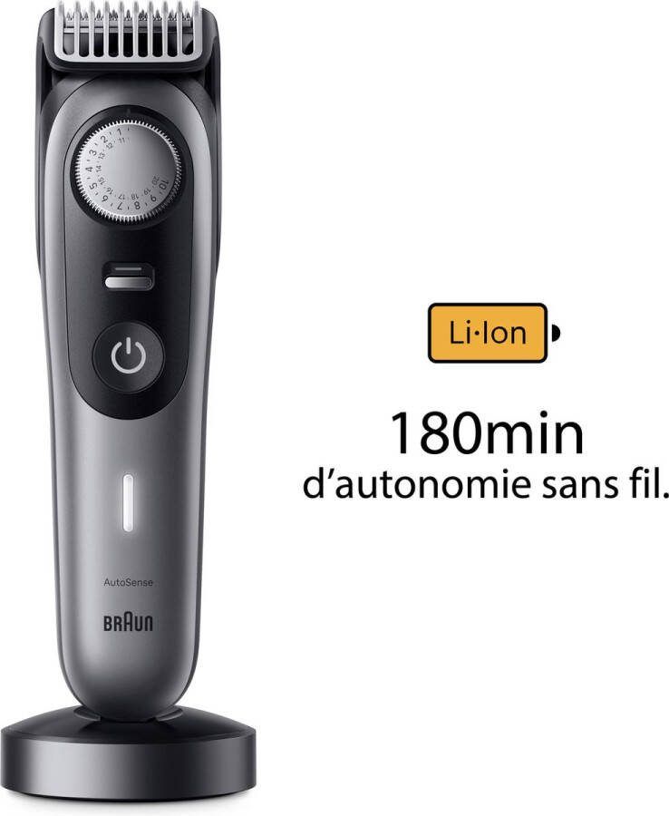 Braun BeardTrimmer BT9420 Batterij Accu 40 2 cm Nat en droog Zwart Grijs