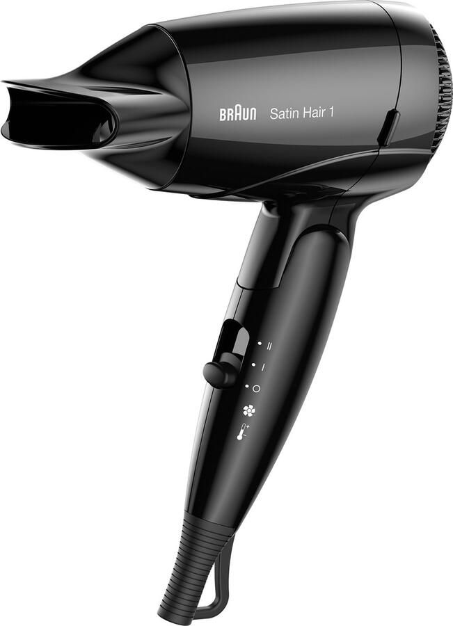 Braun Satin Hair 1 Style & Go BRHD130E Föhn Infrared heating system Multi Voltage voor op reis