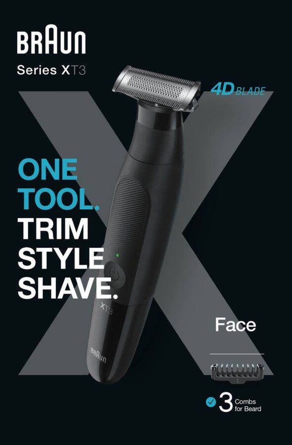 Braun Baard en haar trimmer XT3100