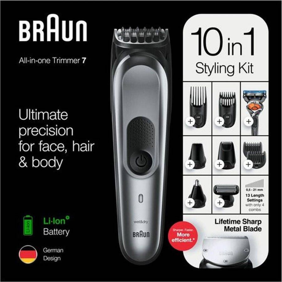 Braun Multigroomer 7221 10 in 1 Trimmer Baardtrimmer Haartrimmer Bodygroomer