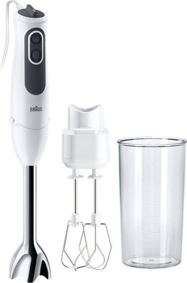 Braun MultiQuick 3 Vario MQ 3105B WH Staafmixer Wit Grijs