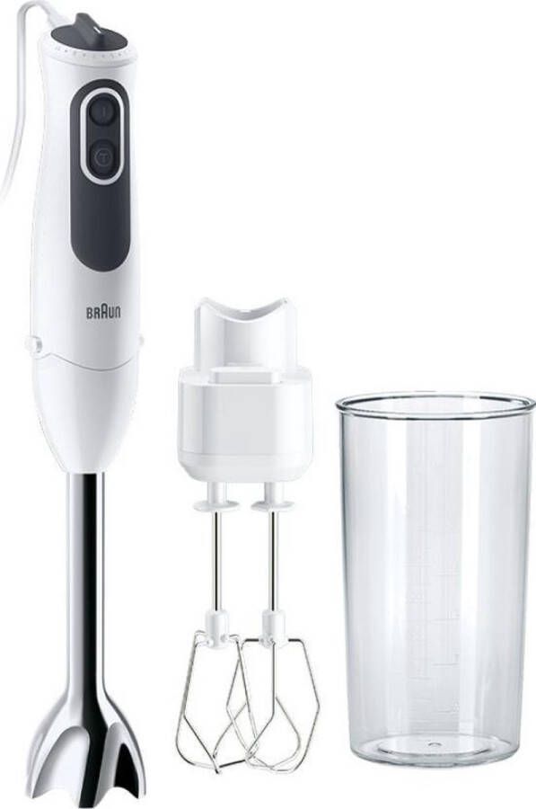 Braun MultiQuick 3 Vario MQ 3105B WH Staafmixer Wit Grijs