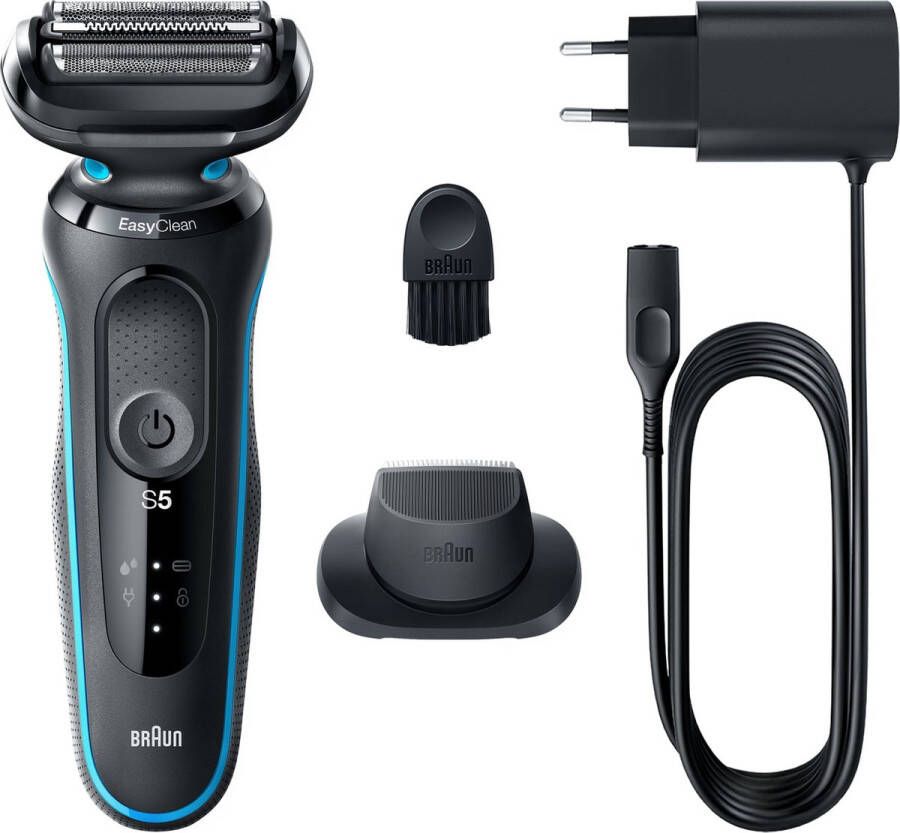 Braun Series 5 51-M1200s elektrisch scheerapparaat met precisietrimmer Zwart Blauw