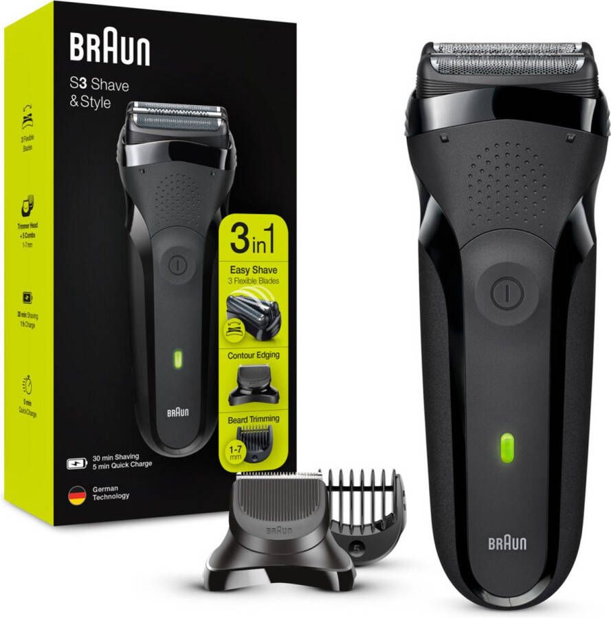 Braun Series 3 300BT Zwart Elektrisch Scheerapparaat Mannen Shave & Style