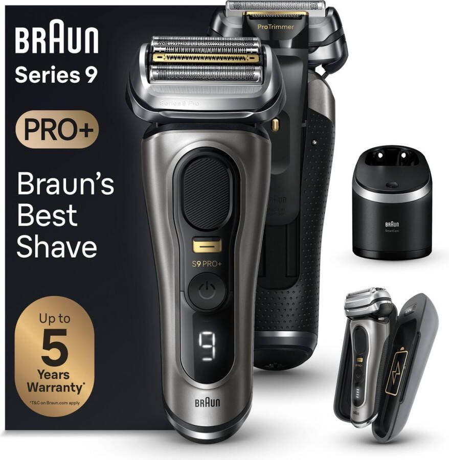 Braun Series 9 Pro+ 9575cc Scheerapparaat SmartCare Center PowerCase Wet & Dry Grafiet