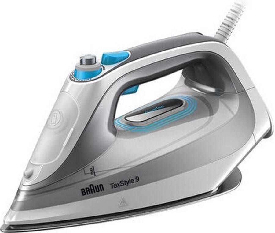 Braun SI 9270 WH strijkijzer Droog- & stoomstrijkijzer EloxalPlus soleplate 3000 W Grijs Wit