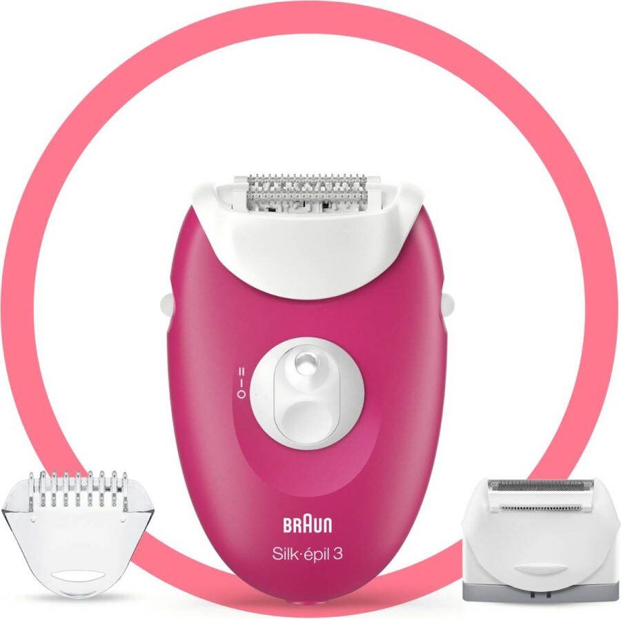 Braun Silk-épil 3 3276 20 pincetten Roze Wit