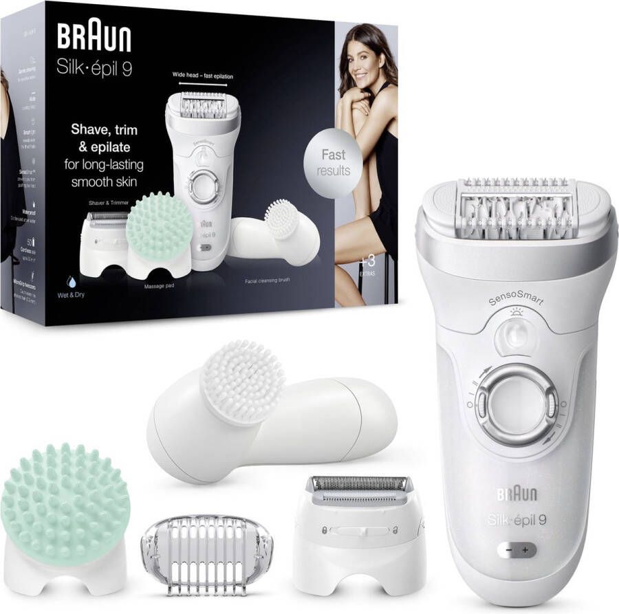 Braun Epilator Silk-épil 9-865 Micro-grip-pincetten-technologie