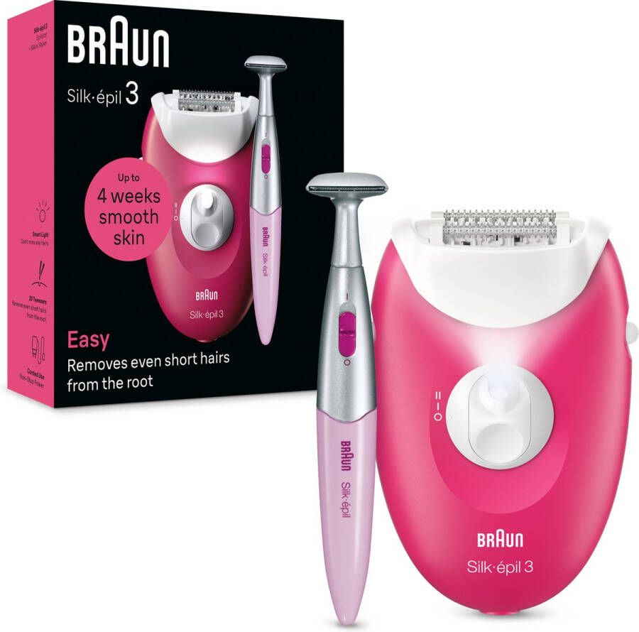 Braun Elektrische haarverwijderaar 3-202 Fuchsia