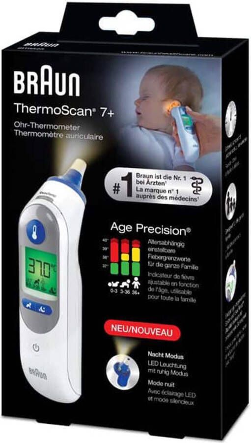 Braun Thermoscan 7+ IRT 6525 Oorthermometer met nachtmodus