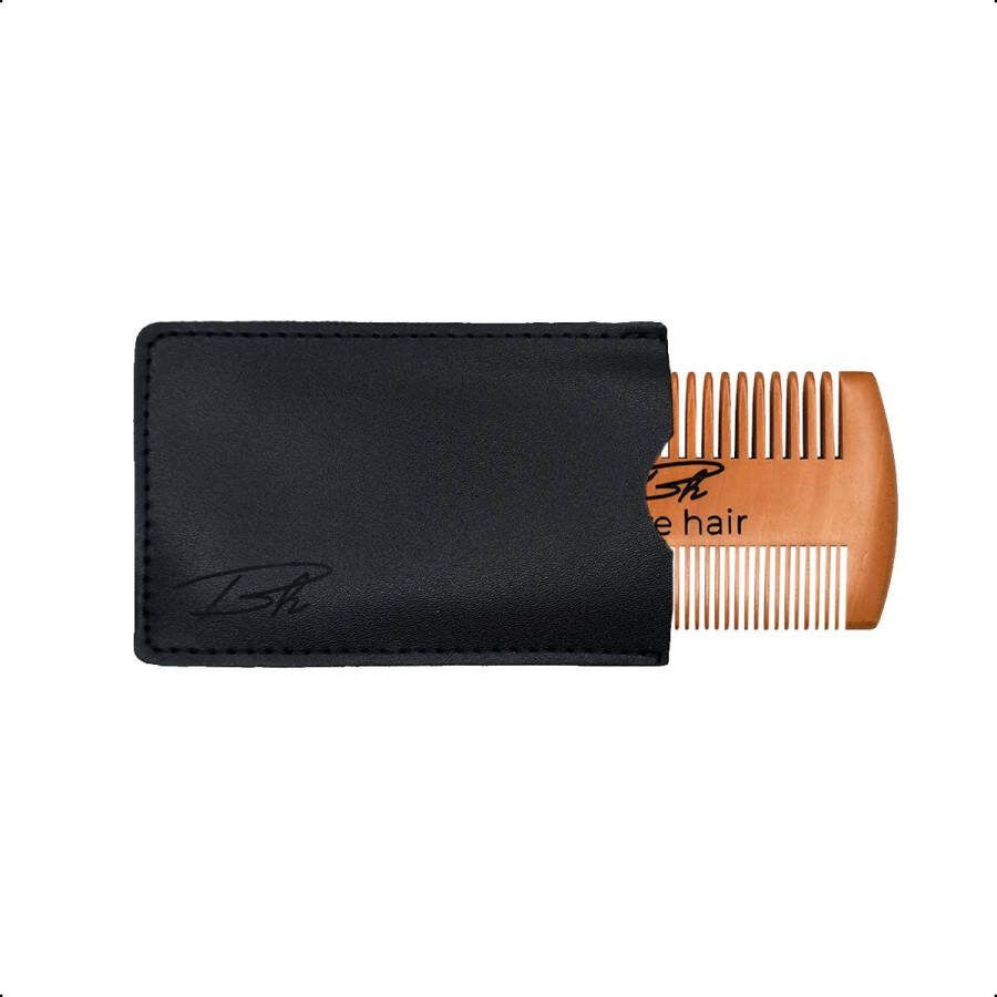 Bravehair Baardkam hout Baardverzorging Houten Kam Gratis Leren Beschermhoesje Gratis verzending Bekende merk