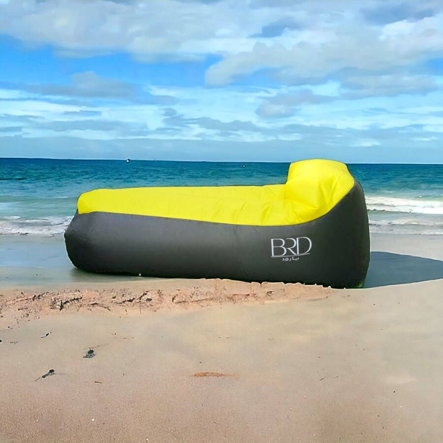 BRD Outdoor Lounge Air Bed Lucht Zit Sofa Geel Kampeer Zitzak Strand waterproof luchtzak Waterbestendig Camping stoel Kampeer sofa poef Ligstoel